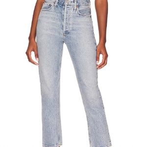 Agolde Riley High Rise Straight Crop Renewal Size 25